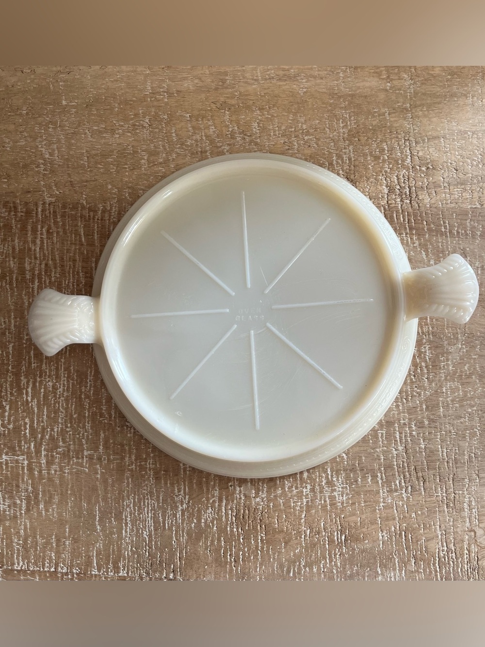 Anchor Hocking Fire King Milk Glass Trivet Coaster Hot Plate